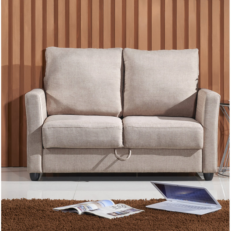 Chagoya Upholstered 52'' Loveseat, Beige