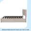 Lit plateforme tapissier avec 2 tiroirs et 1 lit gigogne simple TG, tissu de lin, grand-1371666888