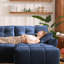 Canapé 2 places avec repose-pieds et coussins moelleux-854096200