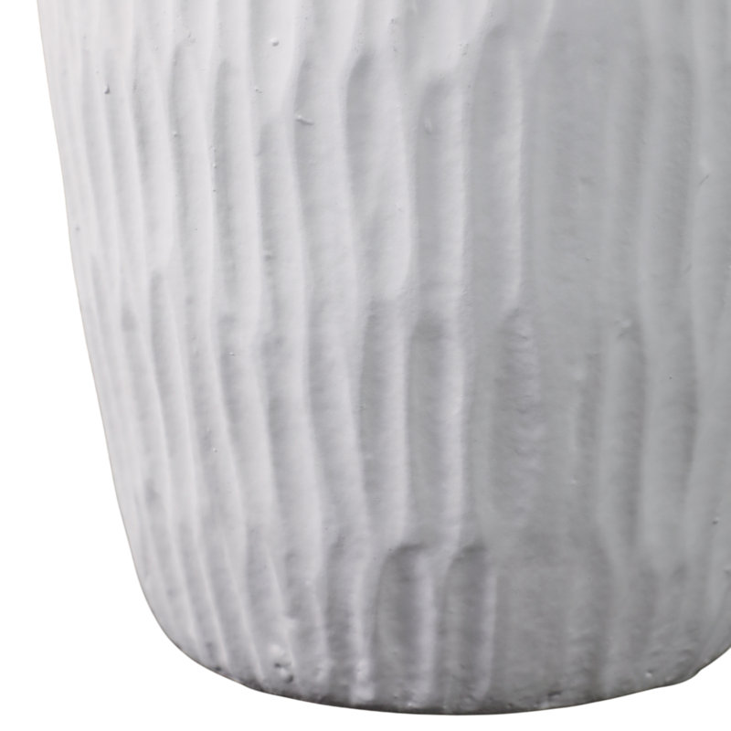 Handcrafted Earthenware Pottery Vase - Modern Decorative Ceramic Accent for Home Decor, Artisan Crafted Tapered Design, Unique Textured Surface, Elegant Contemporary Style