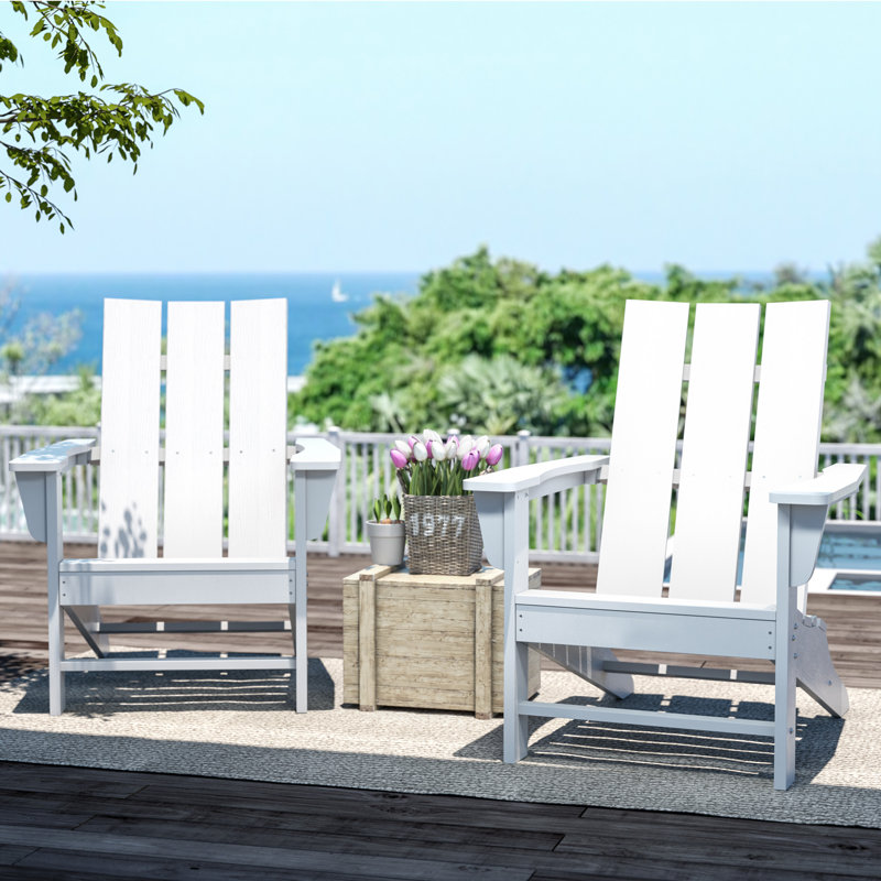 Chaise Adirondack en résine / plastique, Blanc