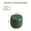 30cm Small Tufted Round Upholstered Ottoman-1622028405