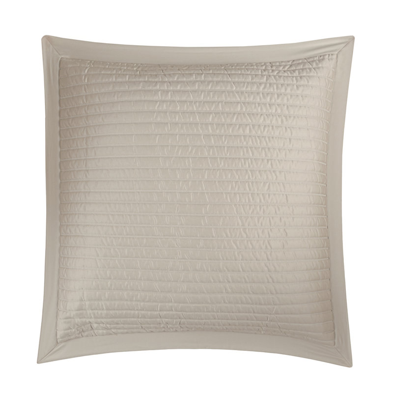 Monroe 100% Cotton Sateen Quilted Sham, latte, King