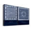 Indigo Tile I - ensemble de 2 reproductions d'art sur toiles-761870206-761870205