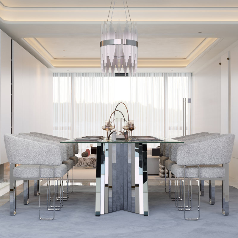 Ensemble de 15 chaises de salle à manger, chaise de baril avec accoudoirs, chaises de salle à manger modernes