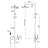 Modern 10" Wall Mounted Exposed Rainfall Shower System with Height Adjustable Handheld Shower and Rotatable Shower Head-129184333