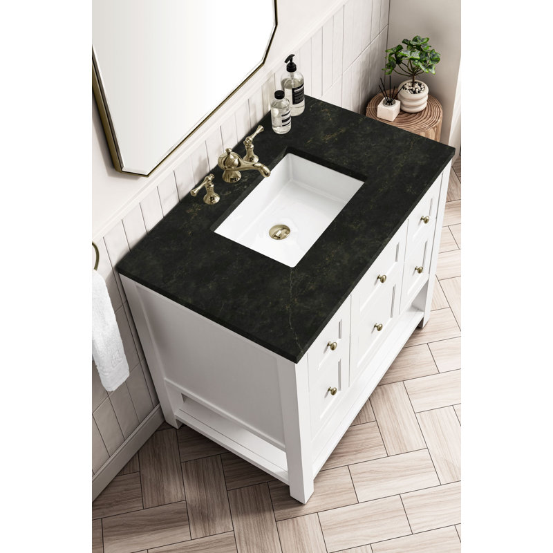 Breckenridge 36'' W Single Vanity, Bright White, 8" Widespread, Phantome Eclos