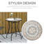 Table mosaïque, table de jardin ronde pour le jardin, vert