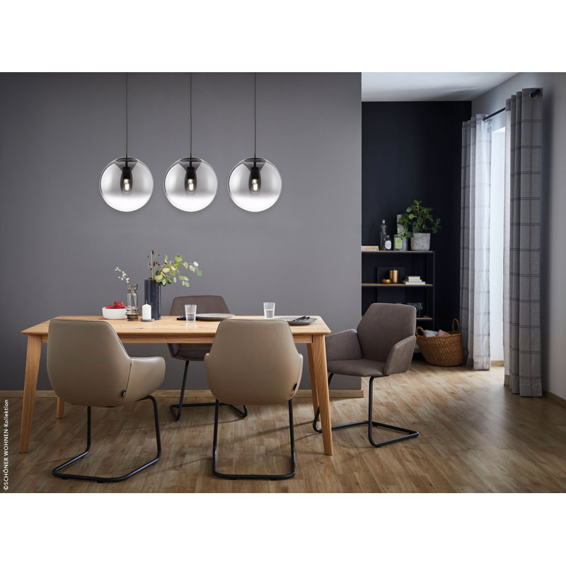 3 - Light Matt Black Kitchen Island Pendant