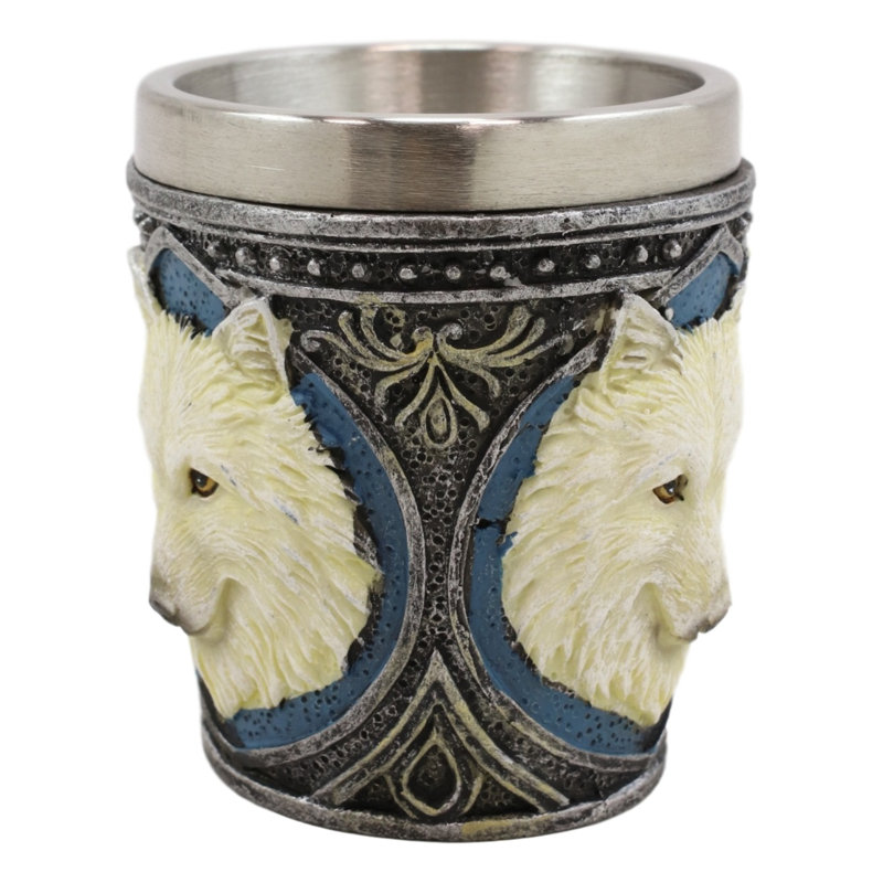 Peotone 2oz. Stainless Steel Shot Glass / Shooter, White, 1