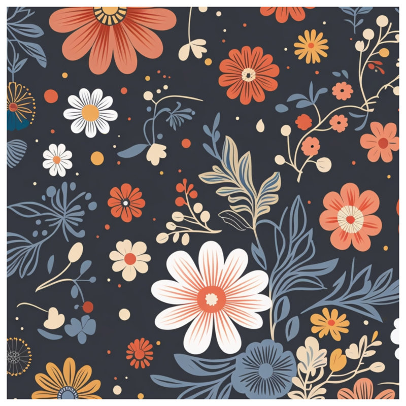 Jeté Floral, 60in W x 80in H
