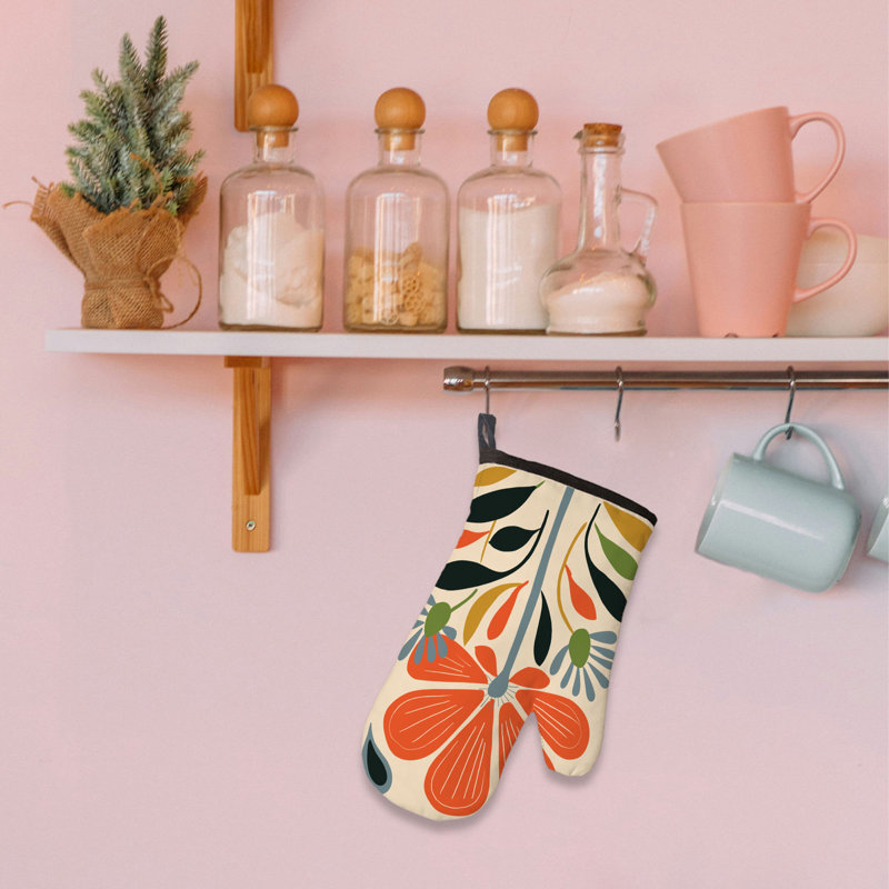 Flora Shape Oven Mitt Cotton Twill