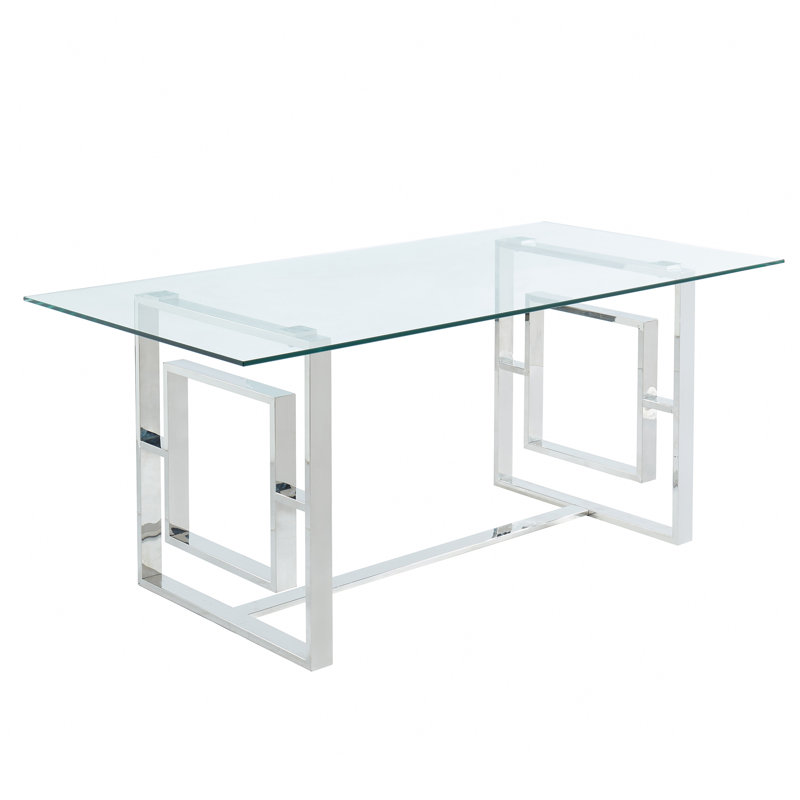 Table de salle à manger Aviana, Argent argent