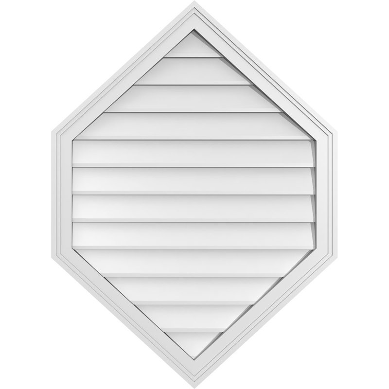 Ventilé vertical à pignon vertical 11/12 po, H 38 po x l 28 po x P 1,5 po