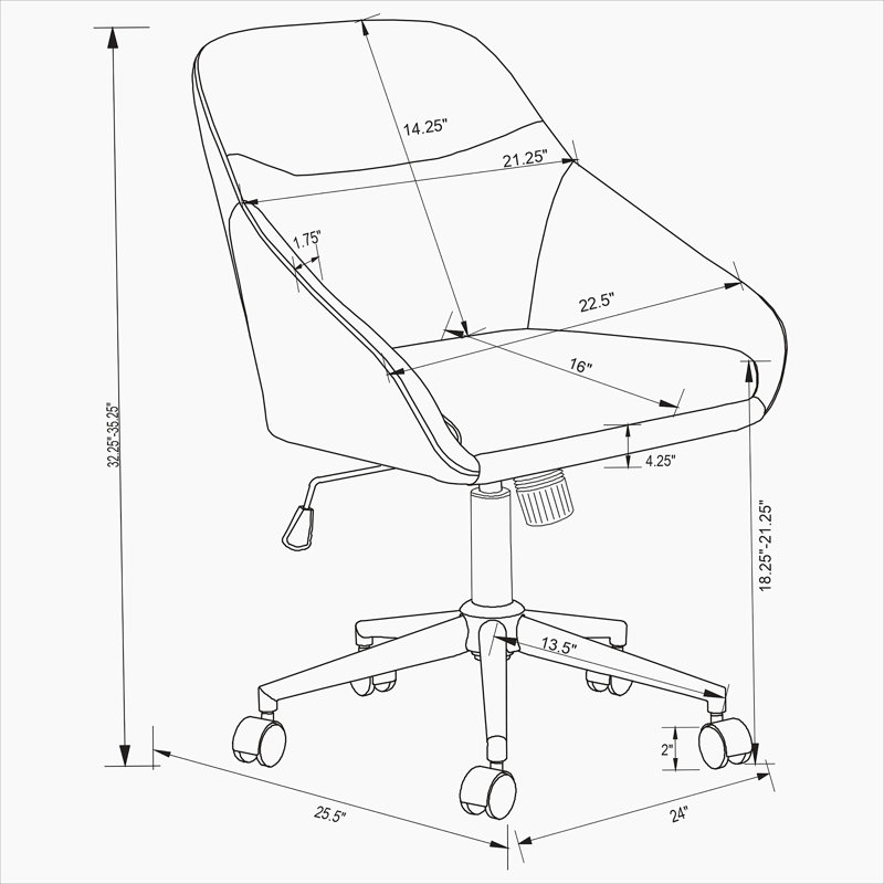 Fauteuil de bureau Jackman, Gris