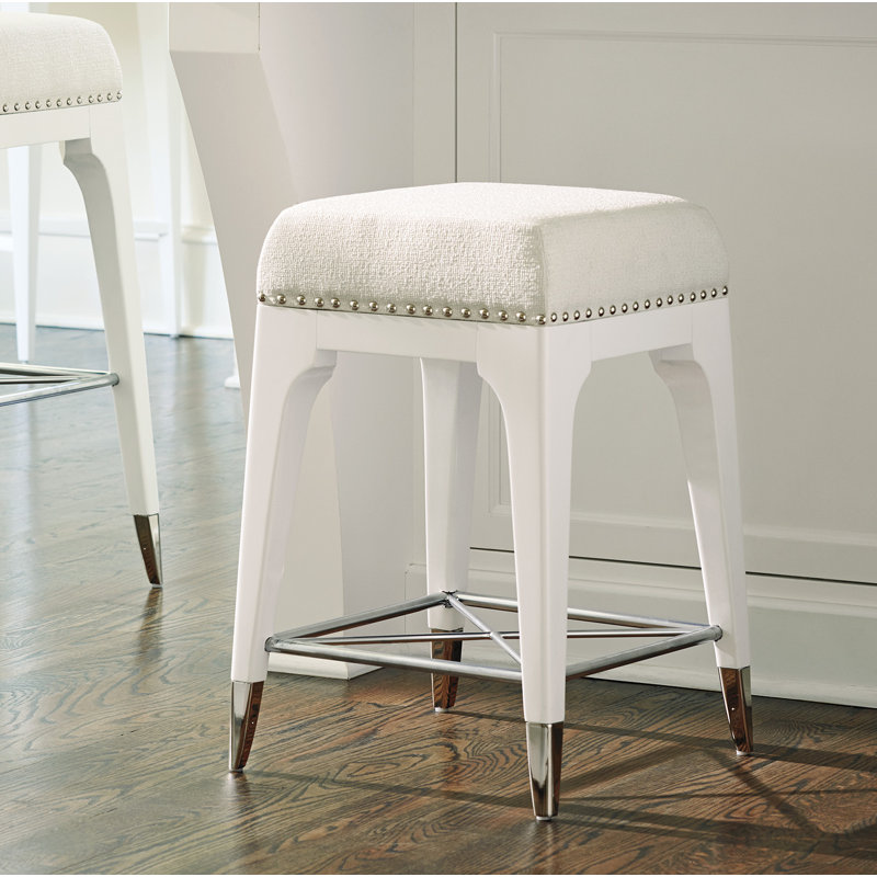 Avondale Upholstered Stool with Solid Wood Frame, Counter Stool (24" Seat Height)