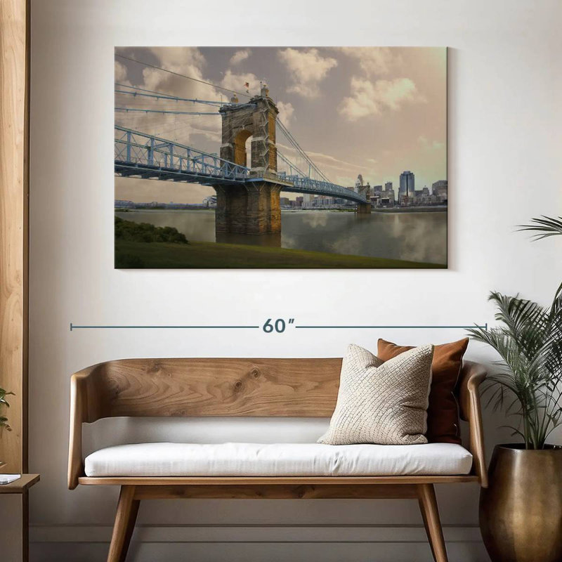 Lilie Roebler Bridge dans l'Ohio, H 32 po x l 48 po