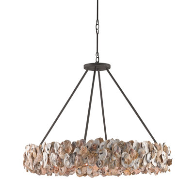 Oyster Shell 8 - Light LED Chandelier