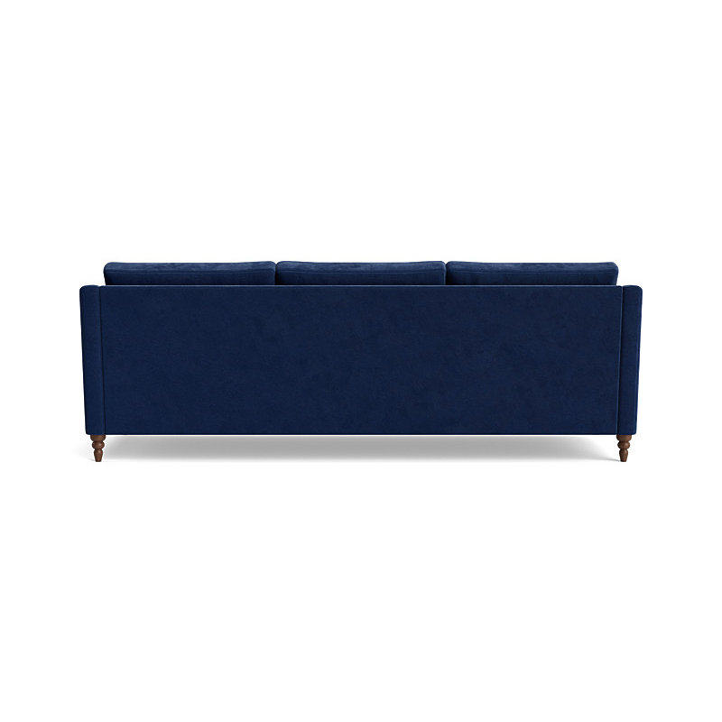 Vera Sofa (95"), Performance Velvet - Uniform, Walnut Finish (Turned)