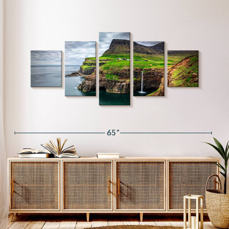 Gasadalur Cliff, 24" H x 55" W