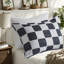 Ensembles de literie confortables, lit double en polyester, damier moderne
