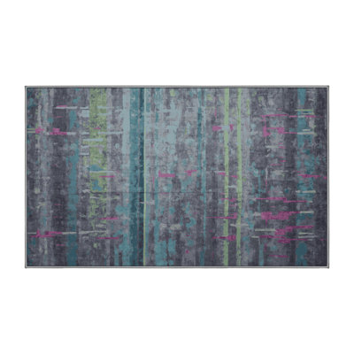 Tapis gris lavable à la machine