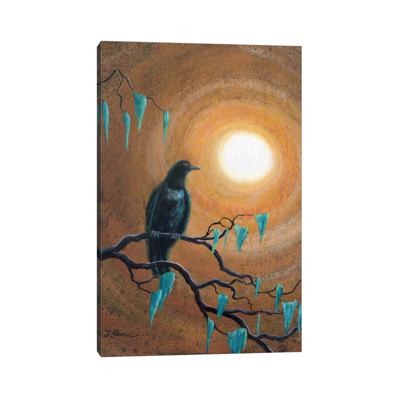 Raven In Dark Autumn by Laura Iverson - Wrapped Canvas Print, 101.6 cm H x 66.04 cm W x 3.175 cm D