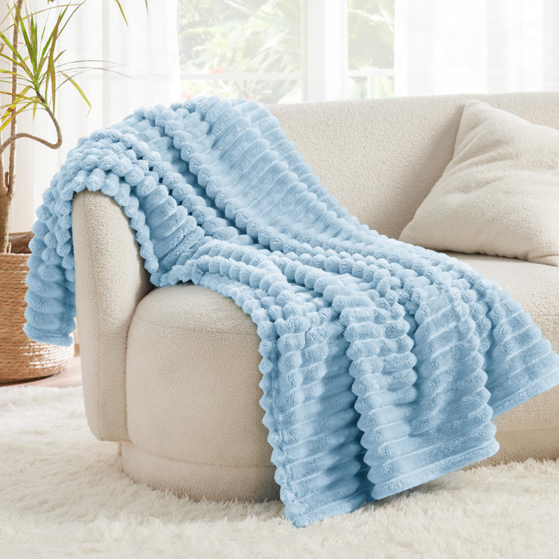 Throw Blanket, W127 x L152cm, Light Blue