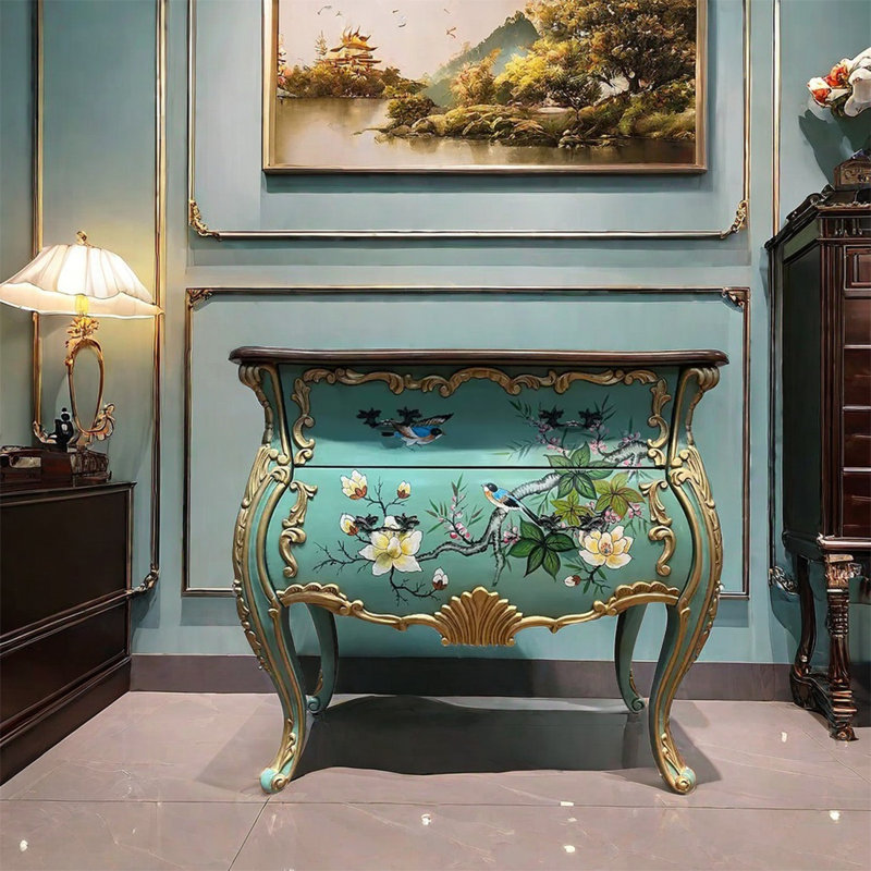 Armoire de rangement antique patinée