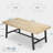 70.87" Industrial Kitchen Dining Table for 6-8 – Rustic Wooden Top with Sturdy Metal Frame, Burlywood