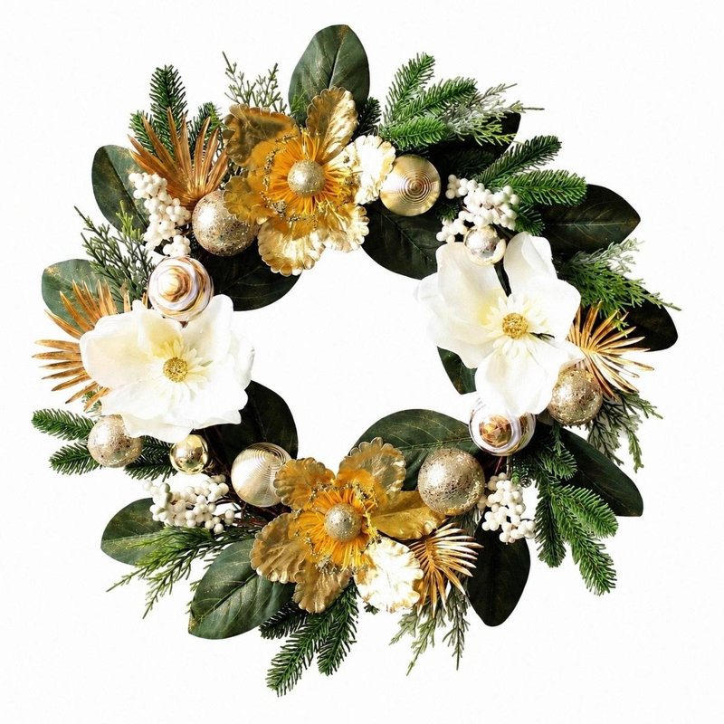 Couronne de porte 21,7 po Magnolia