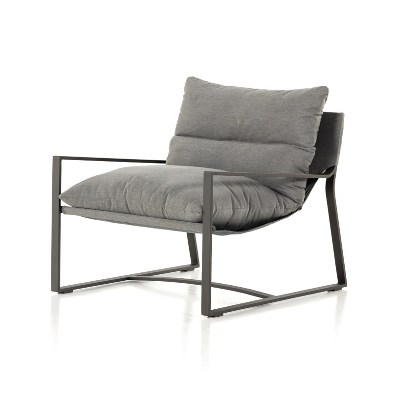 Avon Outdoor Lounge Chair, Charcoal