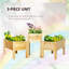 Ensemble de 3 jardinières surélevées Outsunny