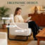 Chaise d'appoint rembourrée en tissu chenille-1932206746