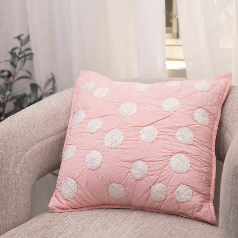 Dottie Square Pillow Cover & Insert, Pink