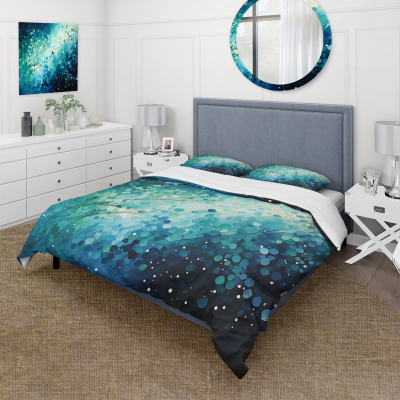 Turquoise Tranquility IX - Ensemble de housse de couette Paysages - Microfibre de polyester