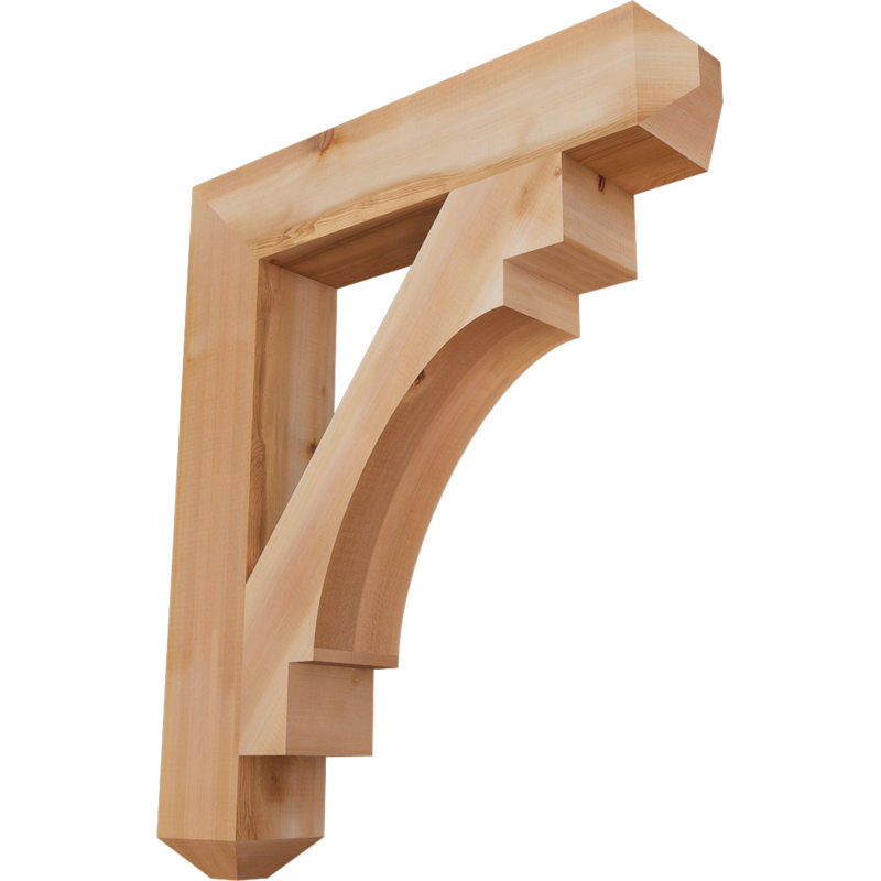 Support lisse Merced Craftsman, H 38 po x l 5,5 po x P 32 po, Cèdre rouge