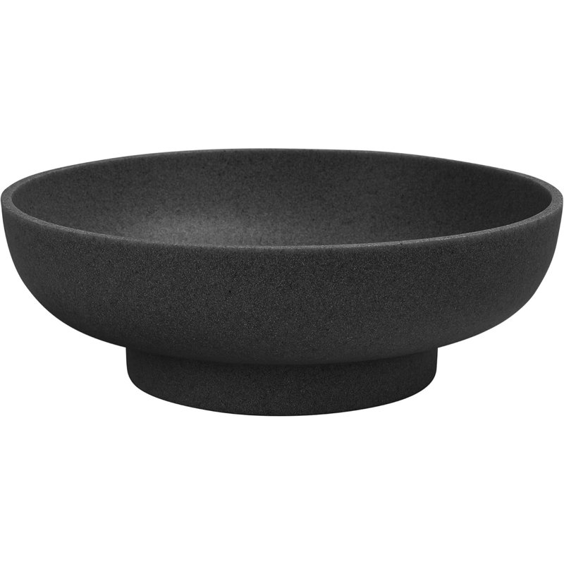 Large Black Resin Decorative Bowl