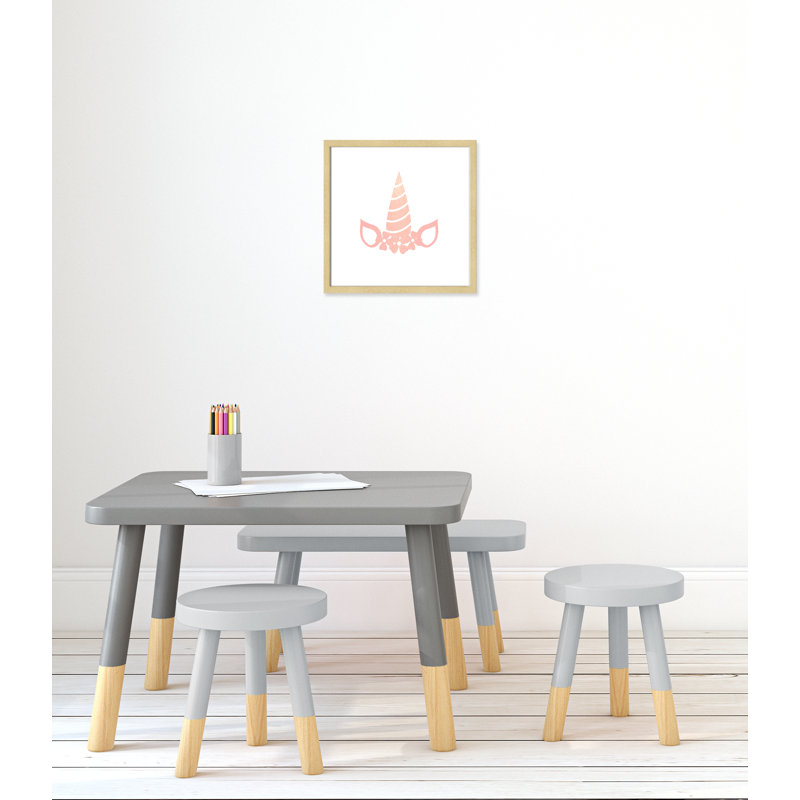 «Be the Unicorn», art encadré 3 ', H 16 po x l 16 po x P 1,18 po, Cadre-boîte brun clair