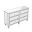Table de chevet 6 tiroirs Jenkinsburg