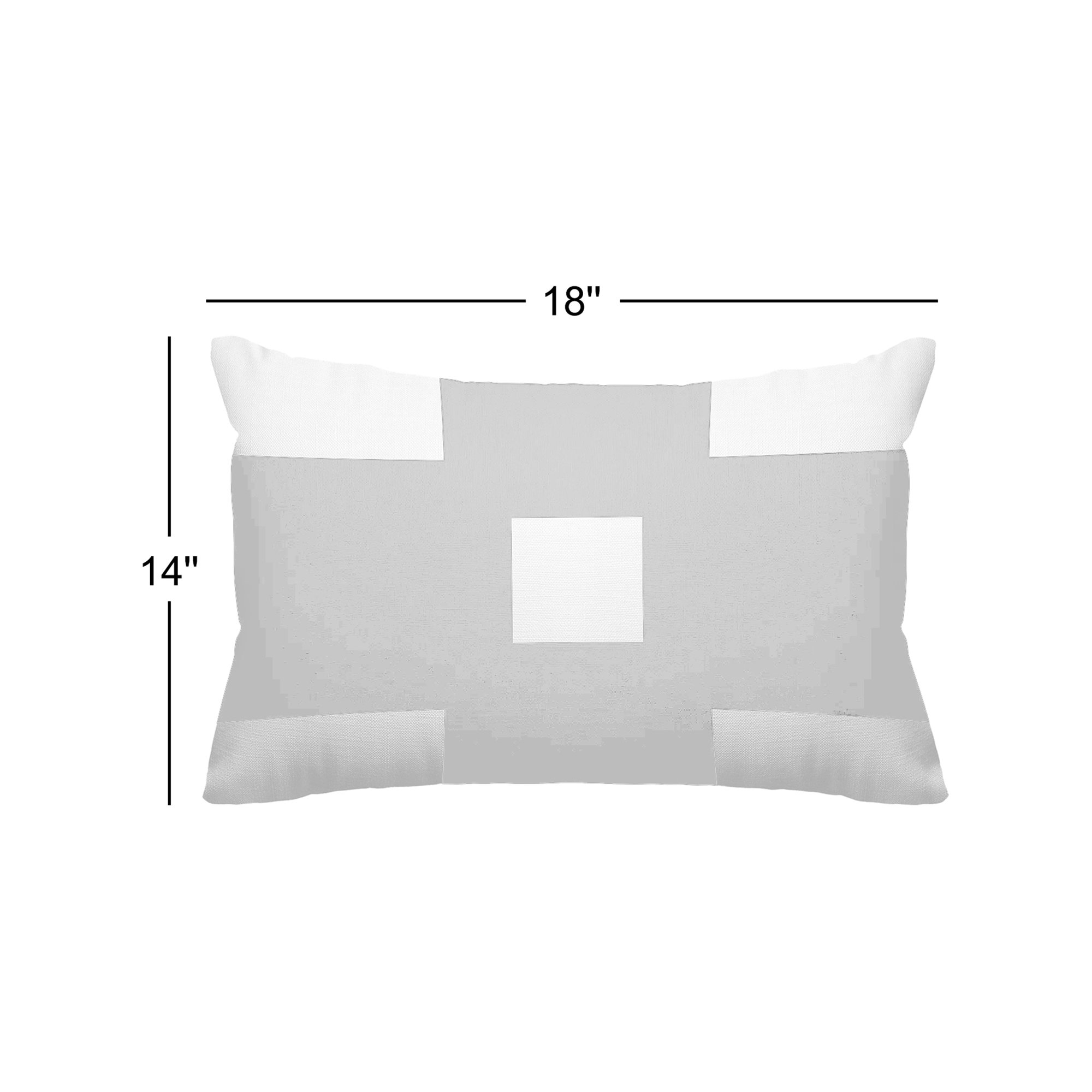 Luella Geometric Spun Polyester Indoor/Outdoor Lumbar Throw Pillow, Black