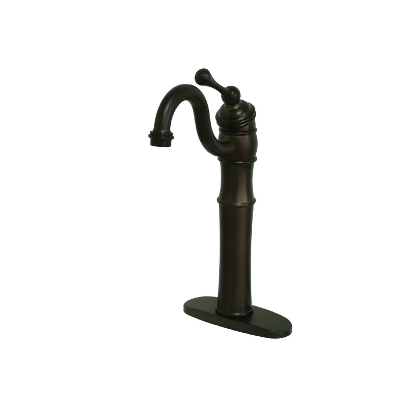 Robinet pour vasque à poignée simple 1 trou Kingston Brass Victorian, Bronze huilé