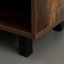 Console de style rétro avec armoire de rangement à pousser, convient à divers téléviseurs, idéale pour le salon et la chambre à coucher