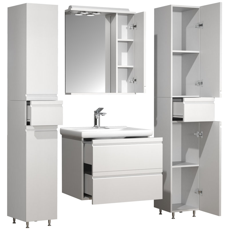 Nathasa Bathroom Furniture Suite, White