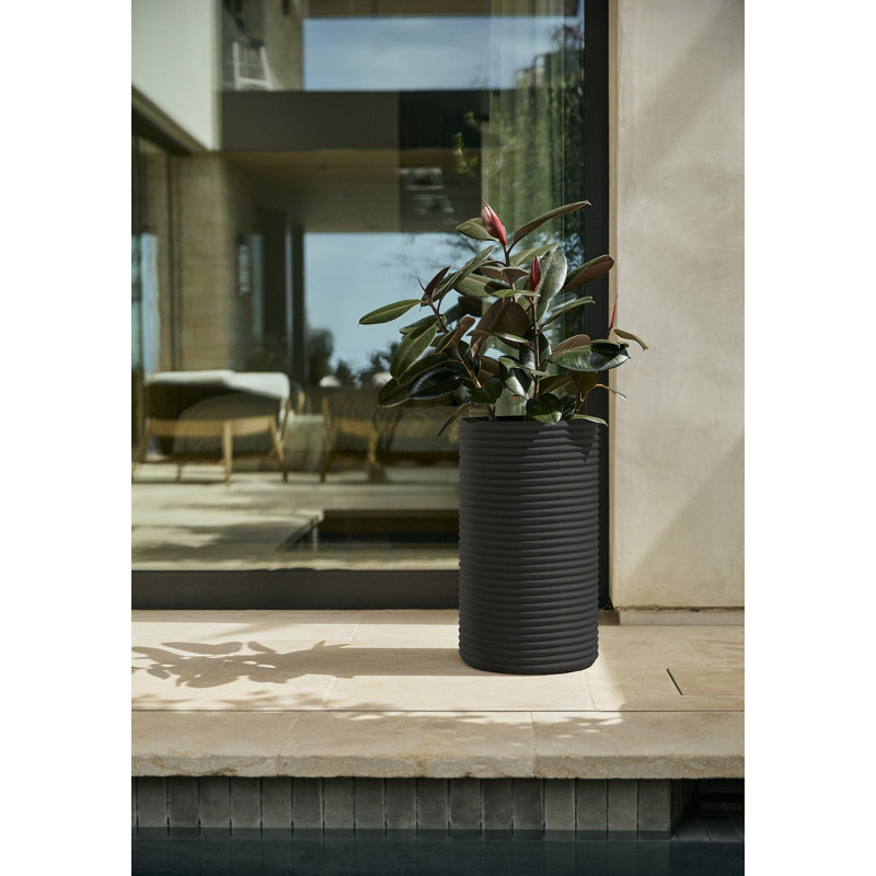 Grand pot à fleurs Veradek Mod Series, H 24,75 po x l 13,75 po x P 13,75 po, 2, Noir