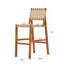 Ensemble repas 5 pièces à hauteur de bar en bois d'acacia avec corde tissée Malibu-126305668