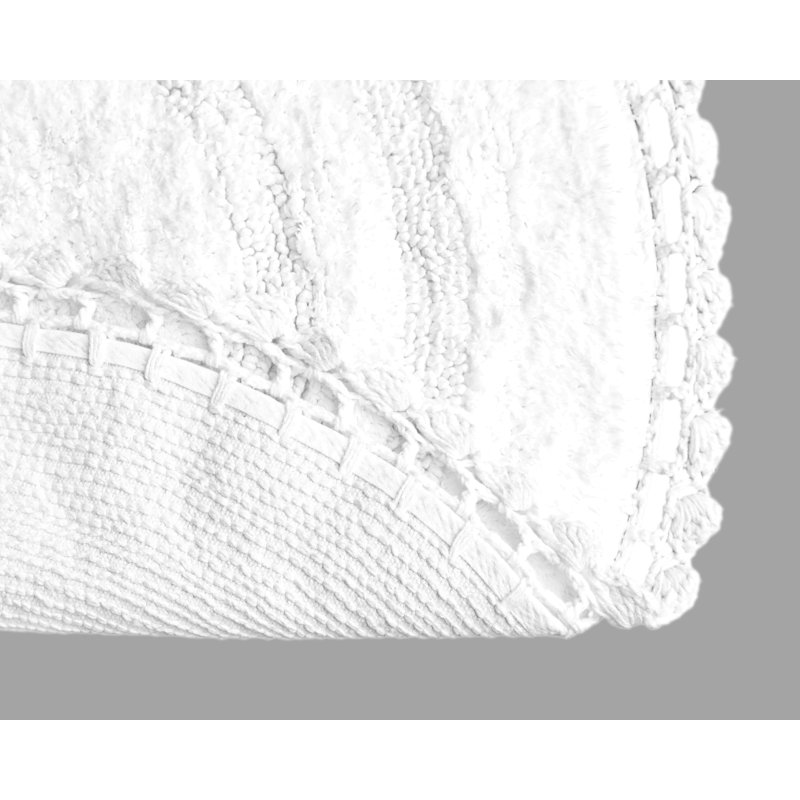 Tapis pour salle de bain Akiera Luna, Blanc