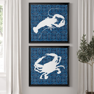«Sea Patterner Lobster», ensemble de 2 reproductions d'impressions