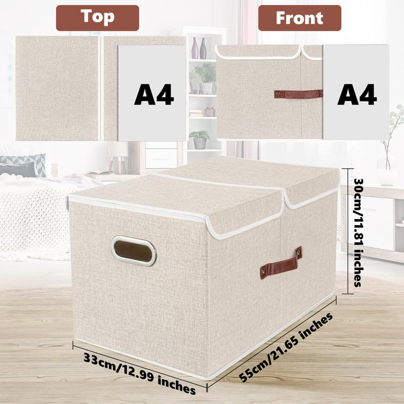 Ebern Designs Storage Boxes Box, Beige