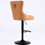 Confortable tabourets de bar en cuir PU orange - de 2 360 rotations, siège réglable de 25 à 33 pouces, résilience, jamais de difformité avec coussin pivotant pour la maison et le pub-470535534